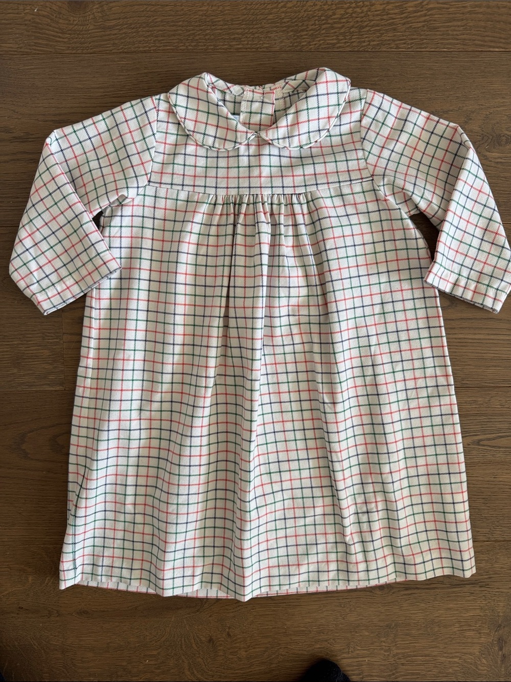 Little English Girl’s Plaid Dress, Red Blue Green